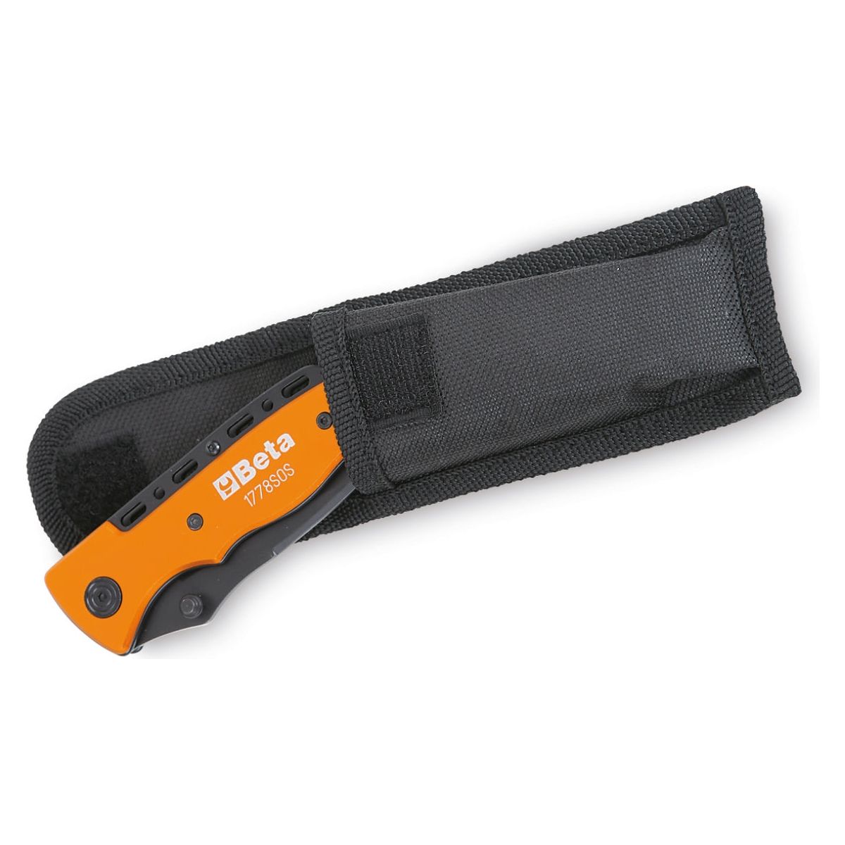 Couteau de survie auto avec fonction marteau brise-vitre et coupe-ceinture de sécurité avec étui H-SAFE 1778SOS-HS