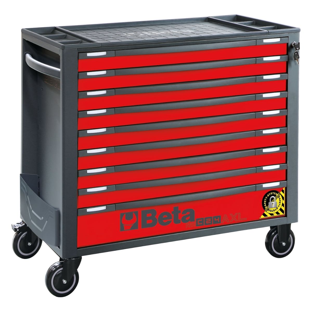 Servante mobile extra large avec 9 tiroirs, avec système anti-basculement RSC24AXL/9-R