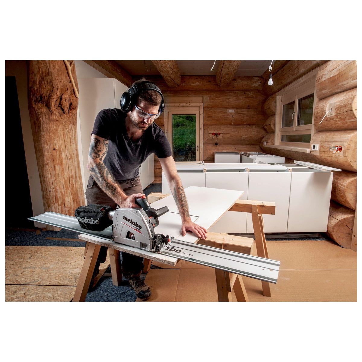 KT 18 LTX 66 BL Scie circulaire plongeante sans fil Metabo (avec 2 accus + chargeur rapide)