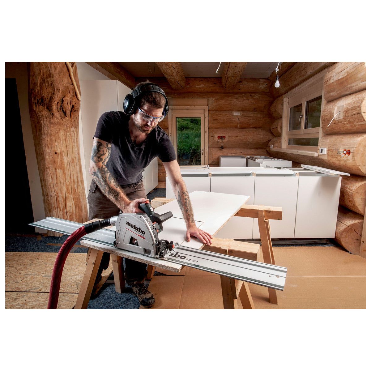 KT 18 LTX 66 BL Scie circulaire plongeante sans fil Metabo (avec 2 accus + chargeur rapide)