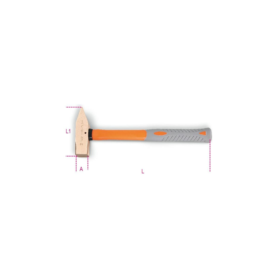 Marteau de mécanicien antidéflagrant, manche en fibre 1370BA/PL 1000