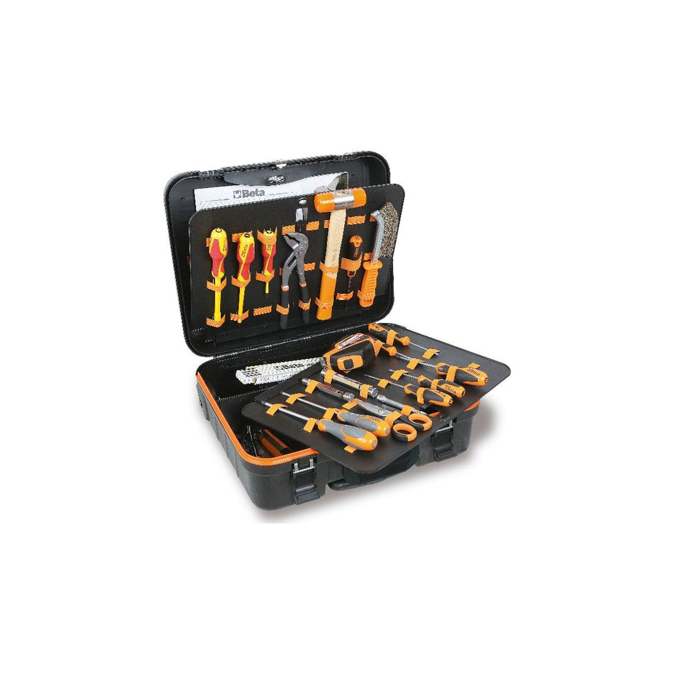 Composition avec valise porte-outils pour l'électronique et la microtechnique 2032TEL/A