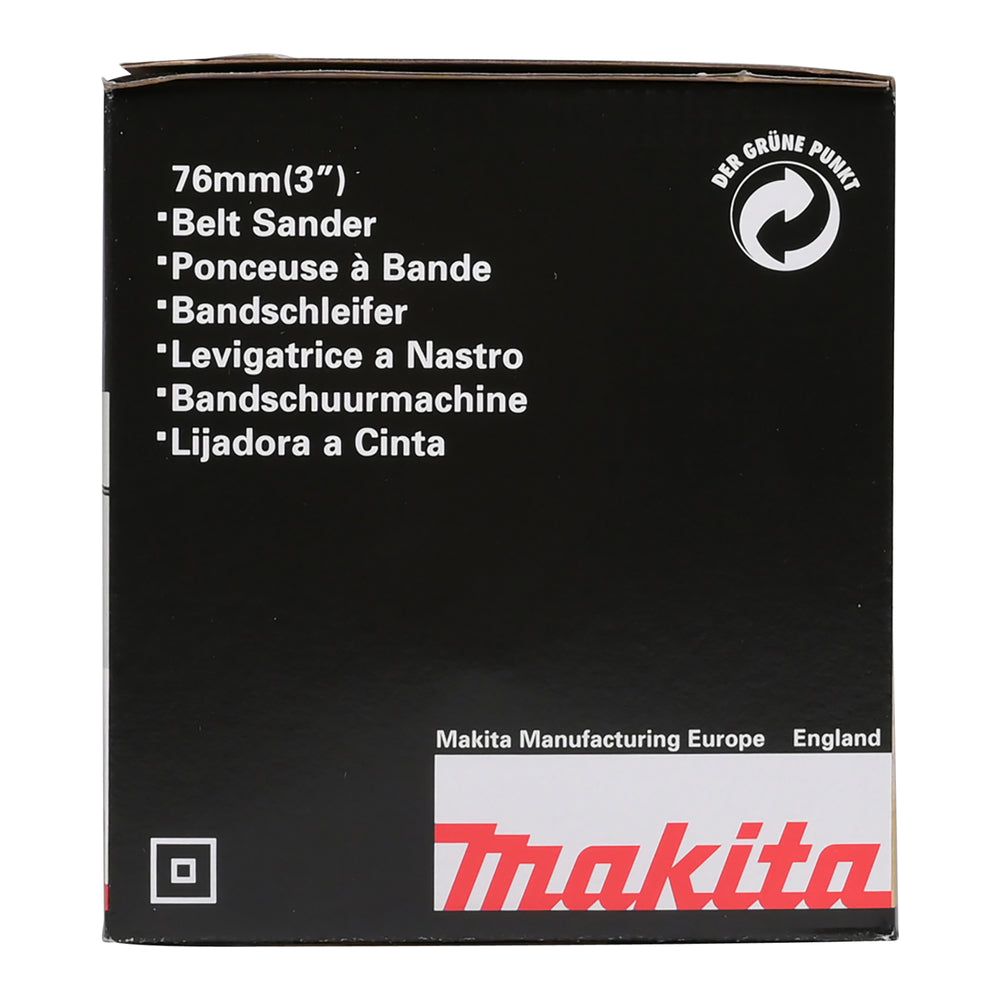 Ponceuse à ruban électrique Makita 650 W • 75 – 270 m/min • 76 mm