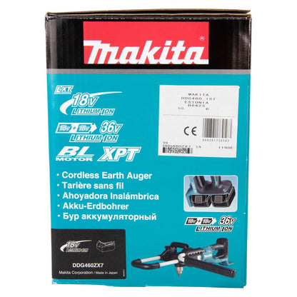 Tarière LXT Makita 2x18V • 1 350 W • 0 - 1 400 min⁻¹ • 48 / 136 Nm (sans accu)