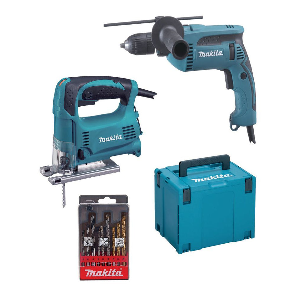 SET Perceuse-frappeuse + Scie sauteuse Makita