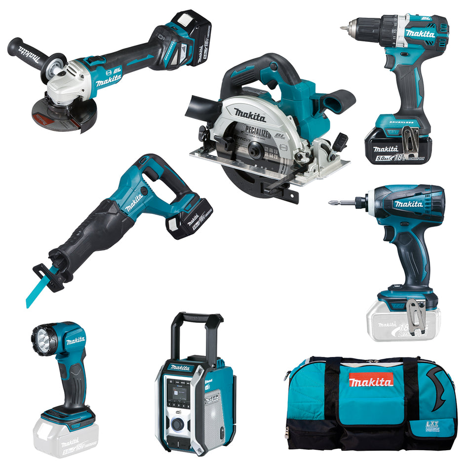 SET 6 machines + lampe LXT Makita 18V