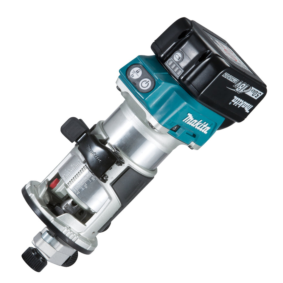 Affleureuse LXT Makita 18V • 6/8 mm (avec accu)