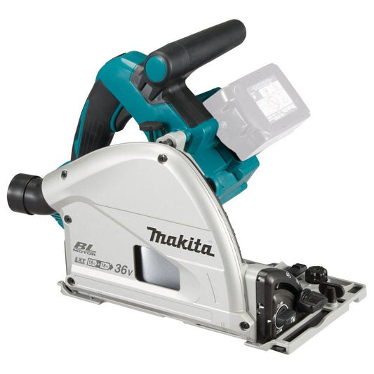 Scie circulaire plongeante LXT Makita 2x18V • 2 500 – 6 300 min⁻¹ • 165/20 mm