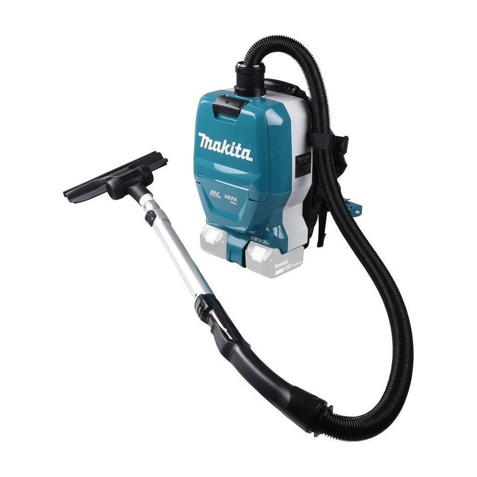 Aspirateur dorsal LXT Makita 2x18V • 110 mbar • 2 l
