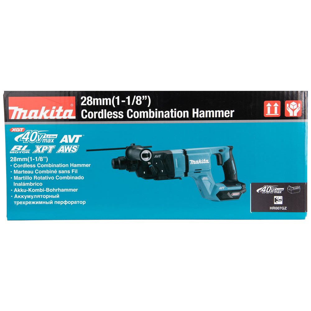 Marteau perforateur 3 fonctions XGT Makita 40V max • SDS-PLUS • 28 mm • 3,0 J (sans accu)