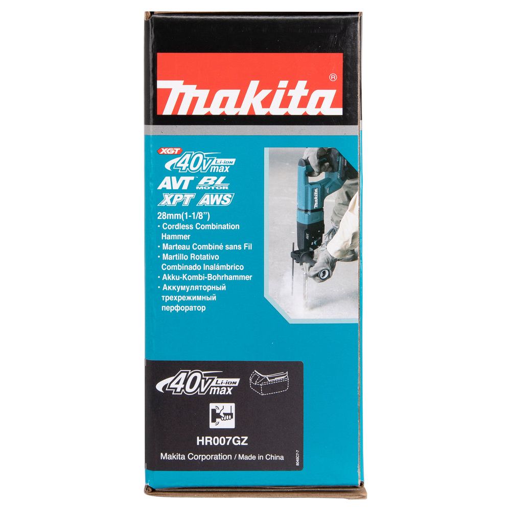 Marteau perforateur 3 fonctions XGT Makita 40V max • SDS-PLUS • 28 mm • 3,0 J (sans accu)