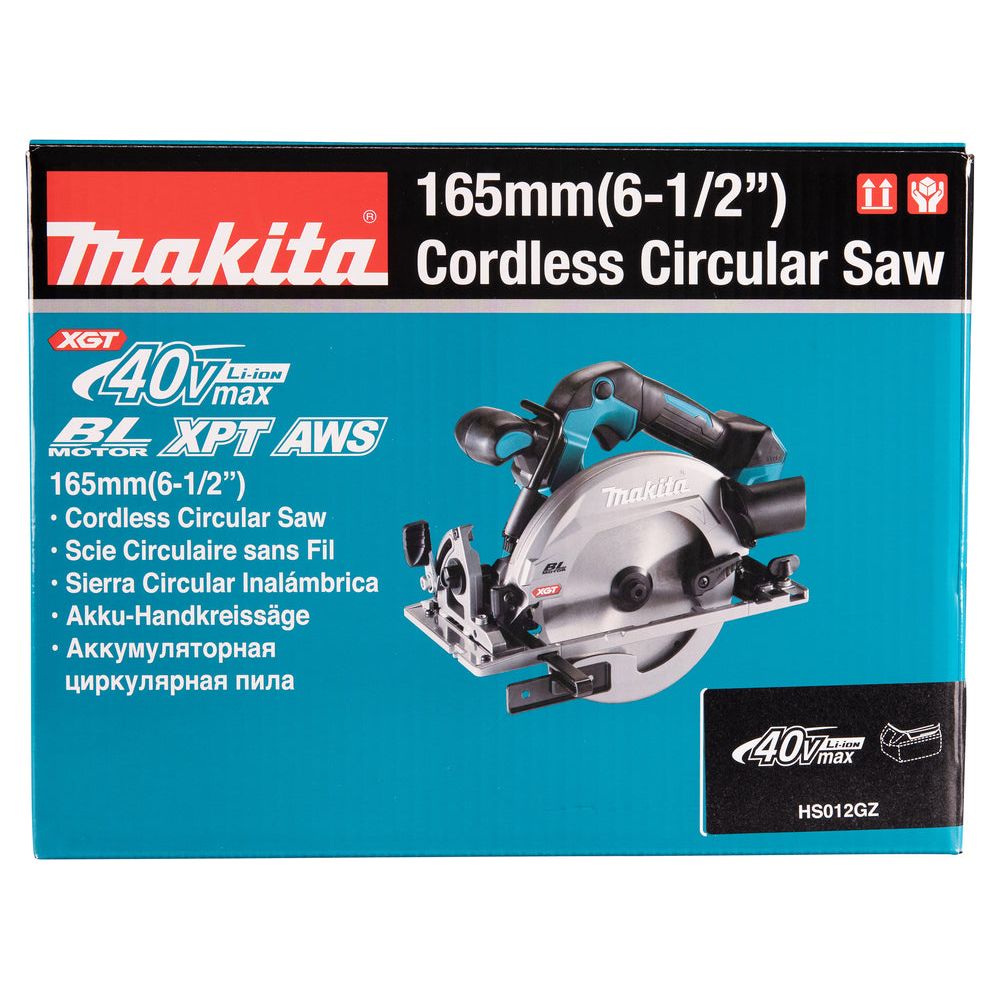 Scie circulaire XGT Makita 40Vmax • 5200 min⁻¹ • 165/20 mm (sans accu)