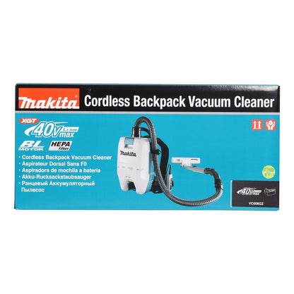 Aspirateur dorsal XGT Makita 40Vmax • 18 kPa • 2,0 L