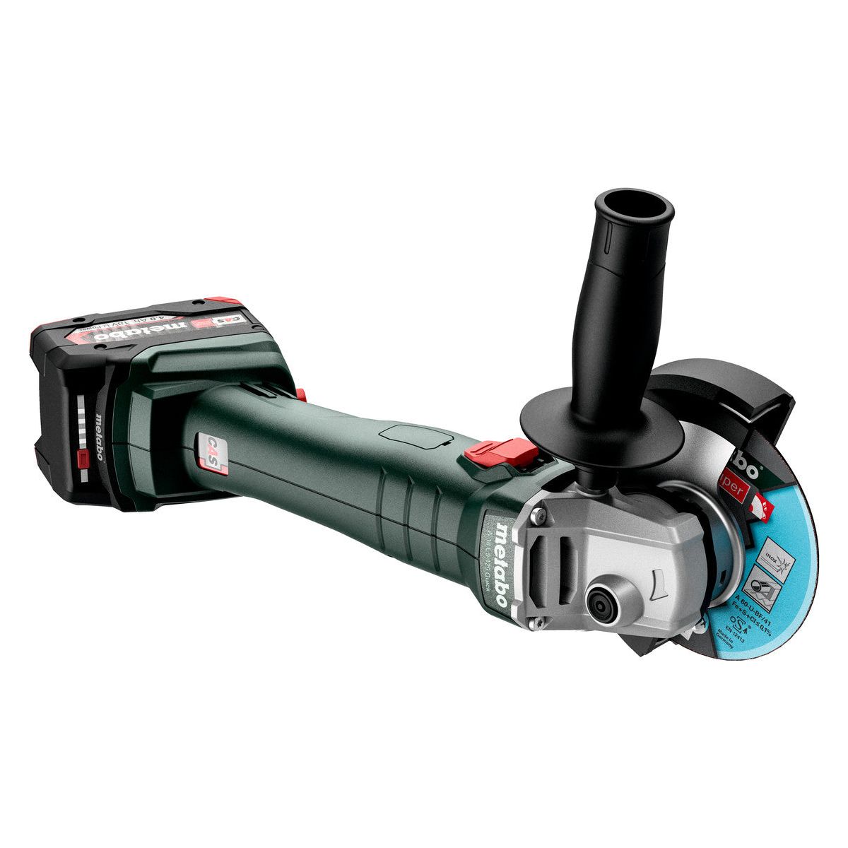 Meuleuse d'angle W 18 L 9-125 Metabo (avec chargeur + 2 batteries + metaBOX)